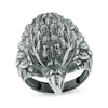 Thumbnail Image 0 of Oxidized Eagle's Head Ring in Sterling Silver - Size 10