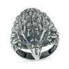 Thumbnail Image 0 of Oxidized Eagle's Head Ring in Sterling Silver - Size 10