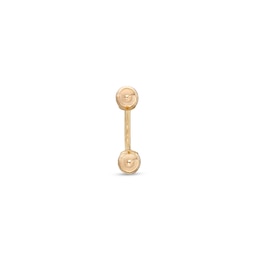 014 Gauge Basic Belly Button Ring in 10K Gold