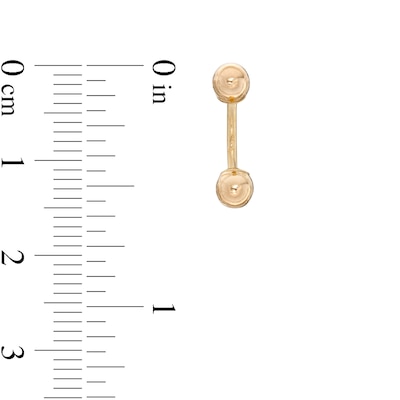 10K Gold Basic Belly Button Ring - 18G 7/16"