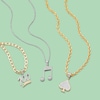 Thumbnail Image 2 of 10K Gold CZ "100" Necklace Charm