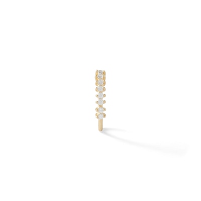 14K Solid Gold CZ Nose Hoop - 20G 5/16"