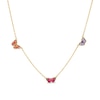 Thumbnail Image 0 of Child's Enamel Butterfly Station Necklace in 10K Gold - 15"