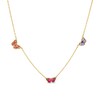 Thumbnail Image 0 of Child's Enamel Butterfly Station Necklace in 10K Gold - 15"