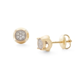 0.046 CT. T. W. Composite Diamond Vintage-Style Stud Earrings in 10K Gold
