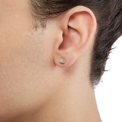 10K Gold 1/20 CT. T. W. Diamond Vintage-Style Studs