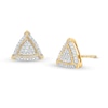 Thumbnail Image 1 of 1/10 CT. T.W. Composite Diamond Triangle Stud Earrings in 10K Gold