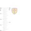 Thumbnail Image 2 of 1/20 CT. T.W. Diamond Shield with Cross Stud Earrings in 10K Two-Tone Gold