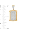 Thumbnail Image 2 of 1/4 CT. T.W. Diamond Picture Frame Dog Tag Necklace Charm in 10K Gold