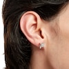 Thumbnail Image 3 of 1/5 CT. T.W. Composite Diamond Square Frame Stud Earrings in 10K Gold