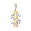 Thumbnail Image 1 of 1/2 CT. T.W. Diamond Dollar Sign Necklace Charm in 10K Gold