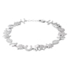 Thumbnail Image 1 of Sterling Silver 1/10 CT. T.W. Diamond Luck Theme Charm Bracelet - 6.5" + 1"