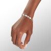 Thumbnail Image 3 of Sterling Silver 1/10 CT. T.W. Diamond Luck Theme Charm Bracelet - 6.5" + 1"
