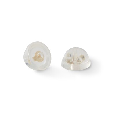 8mm Iridescent Solitaire Stud Earrings in 14K Gold