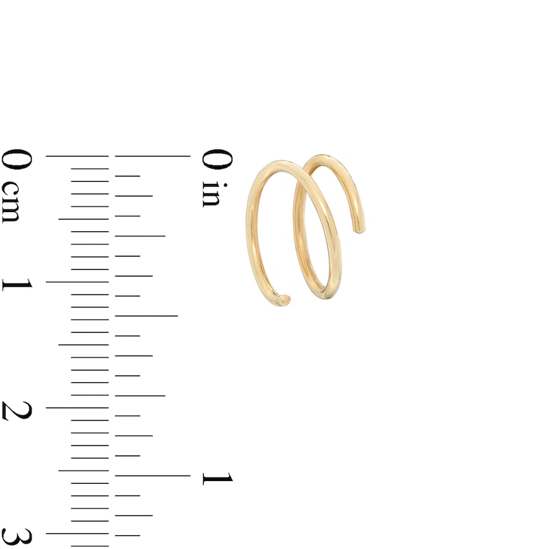 Main Image 2 of Single Coil Threader Earring in 10K Gold