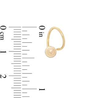 Ball Single Threader Earring in 10K Gold