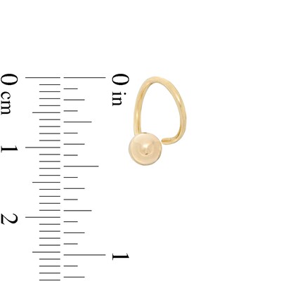 Ball Single Threader Earring in 10K Gold