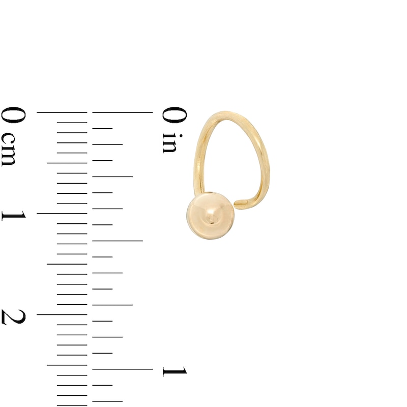 Ball Single Threader Earring in 10K Gold