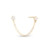 Thumbnail Image 0 of Cubic Zirconia Duo Stud with Cuff Chain Single Earring in 10K Gold