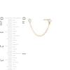 Thumbnail Image 1 of Cubic Zirconia Duo Stud with Cuff Chain Single Earring in 10K Gold