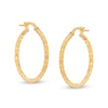 Thumbnail Image 1 of Made in Italy 24mm Diamond-Cut Disco Ball Hoop Earring in 10K Gold Tube