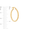 Thumbnail Image 2 of Made in Italy 24mm Diamond-Cut Disco Ball Hoop Earring in 10K Gold Tube