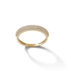 Thumbnail Image 1 of Cubic Zirconia Triple Row Ring in 10K Gold