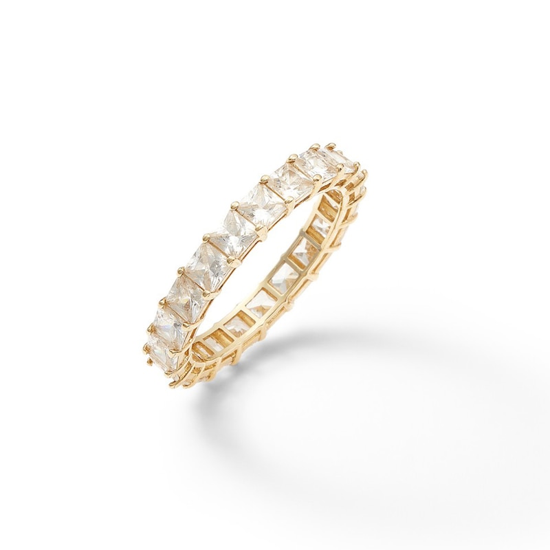 3mm Princess-Cut Cubic Zirconia Eternity Band in 10K Gold