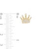 Thumbnail Image 2 of Cubic Zirconia Crown Stud Earrings in 10K Gold