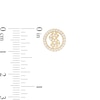 Thumbnail Image 2 of Cubic Zirconia Dollar Sign Circle Frame Stud Earrings in 10K Gold