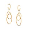 Thumbnail Image 1 of Made in Italy Interlocking Circles Chain Dangle Drop Earrings in 10K Gold