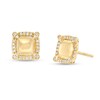 1/10 CT. T.W. Diamond Cushion Frame Puffed Stud Earrings in 10K Gold
