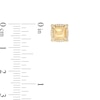 1/10 CT. T.W. Diamond Cushion Frame Puffed Stud Earrings in 10K Gold