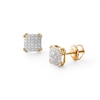 Thumbnail Image 0 of 10K Solid Gold 1/20 CT. T.W. Diamond Cushion Studs