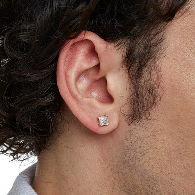 10K Solid Gold 1/20 CT. T.W. Diamond Cushion Studs