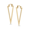 Triangle Tube Drop Earrings in 10K Gold