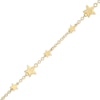 Thumbnail Image 1 of Star Station Bracelet in 10K Gold - 7.5"