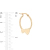 Thumbnail Image 1 of 20mm Double Heart Disc Tube Hoop Earrings in 10K Gold