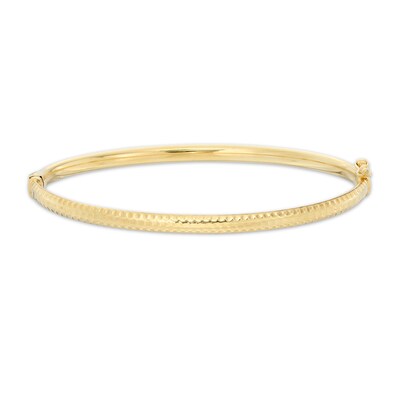 Diamond-Cut Bangle in 10K Gold Bonded Sterling Silver