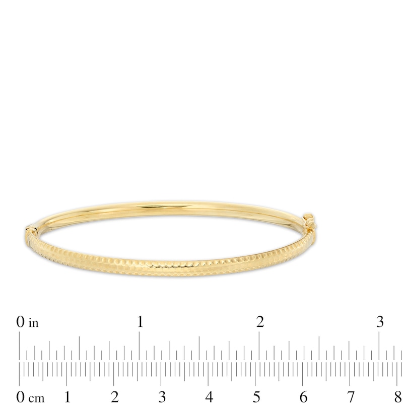 Diamond-Cut Bangle in 10K Gold Bonded Sterling Silver
