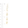 Thumbnail Image 2 of "LOVE" Letter Charm Chain Drop Earrings in 10K Gold