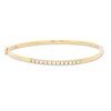 Cubic Zirconia Bar Bangle in 10K Gold Bonded Sterling Silver