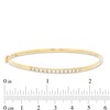 Cubic Zirconia Bar Bangle in 10K Gold Bonded Sterling Silver