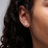 Thumbnail Image 2 of 3mm Cubic Zirconia Frame Stud Earrings in 10K Gold