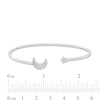 Thumbnail Image 1 of 1/10 CT. T.W. Diamond Moon and Star Cuff Bracelet in Sterling Silver Tube