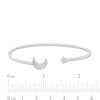 Thumbnail Image 2 of Sterling Silver 1/10 CT. T.W. Diamond Moon and Star Cuff Bracelet - 7"