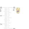 Thumbnail Image 2 of Child's Purple Cubic Zirconia Owl Stud Earrings in 10K Gold
