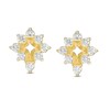 Thumbnail Image 0 of Child's Cubic Zirconia Shadow Frame Open Cross Stud Earrings in 10K Gold