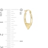 Thumbnail Image 1 of Child's Diamond-Cut Heart Hoop Earrings in 10K Stamp Hollow Gold