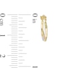 Thumbnail Image 2 of Child's "XO" Geometric Hoop Earrings in 10K Stamp Hollow Tri-Tone Gold